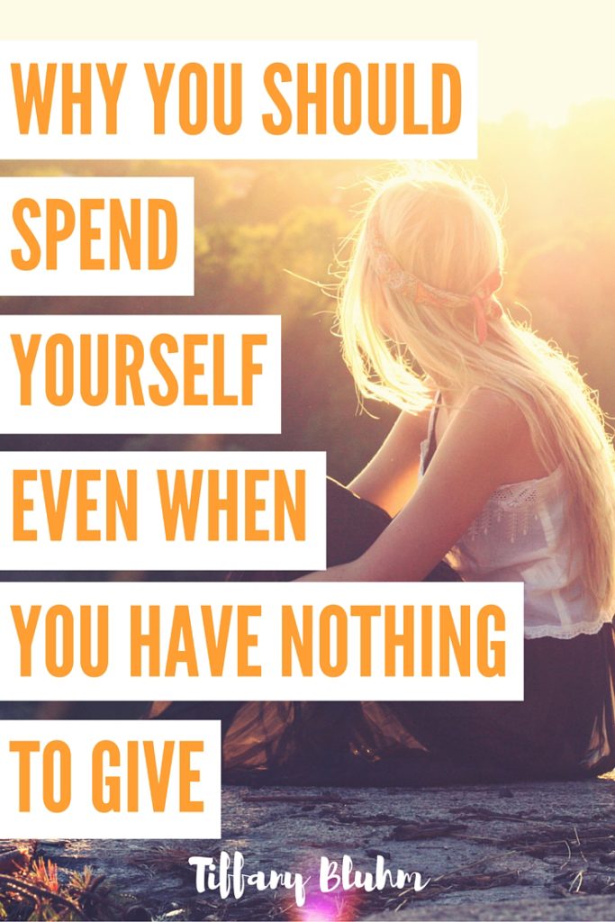 WHY YOU SHOULD SPEND YOURSELF